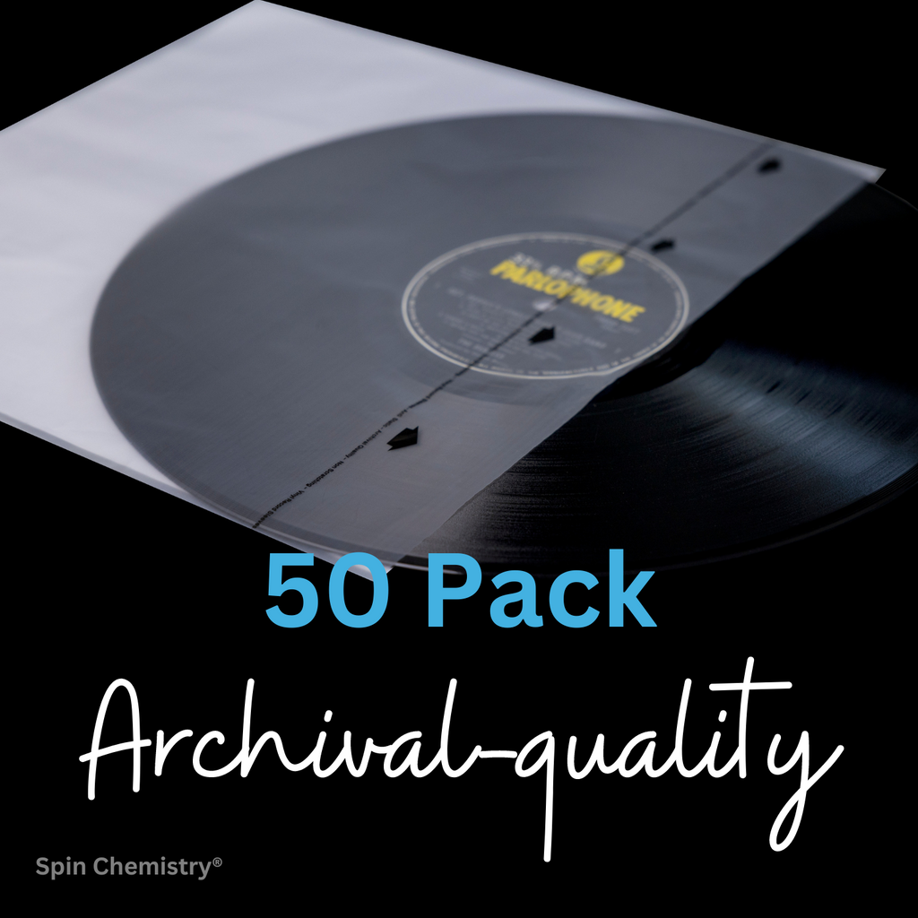50 Pack Archival Grade 12" Record Inner Sleeves (White)