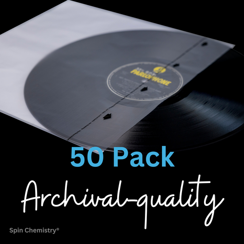 50 Pack Archival Grade 12" Record Inner Sleeves (White)