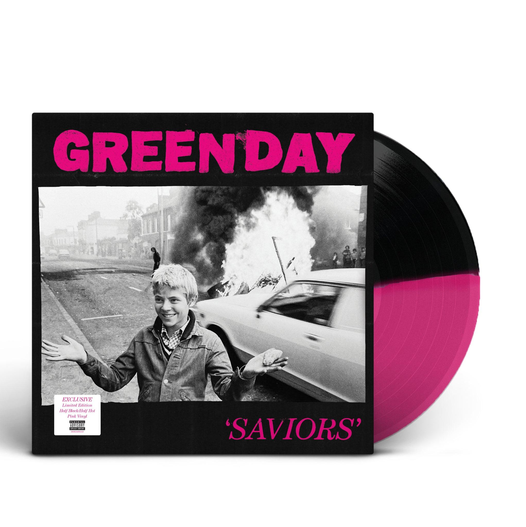 Green Day- Saviors (Indie Exclusive Magenta & Black Split w/ Poster) (DAMAGED) ( Vinyl )