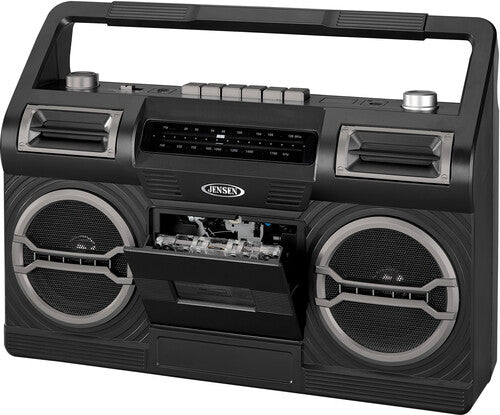 Jensen Boombox Cassette Player/Recorder MP3, AM/FM Radio (Black)