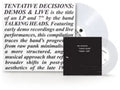 Talking Heads- Tentative Decisions: Demos & Live [RSD Black Friday 2025] ( Vinyl )