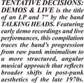 Talking Heads- Tentative Decisions: Demos & Live (Wsv) ( Vinyl )