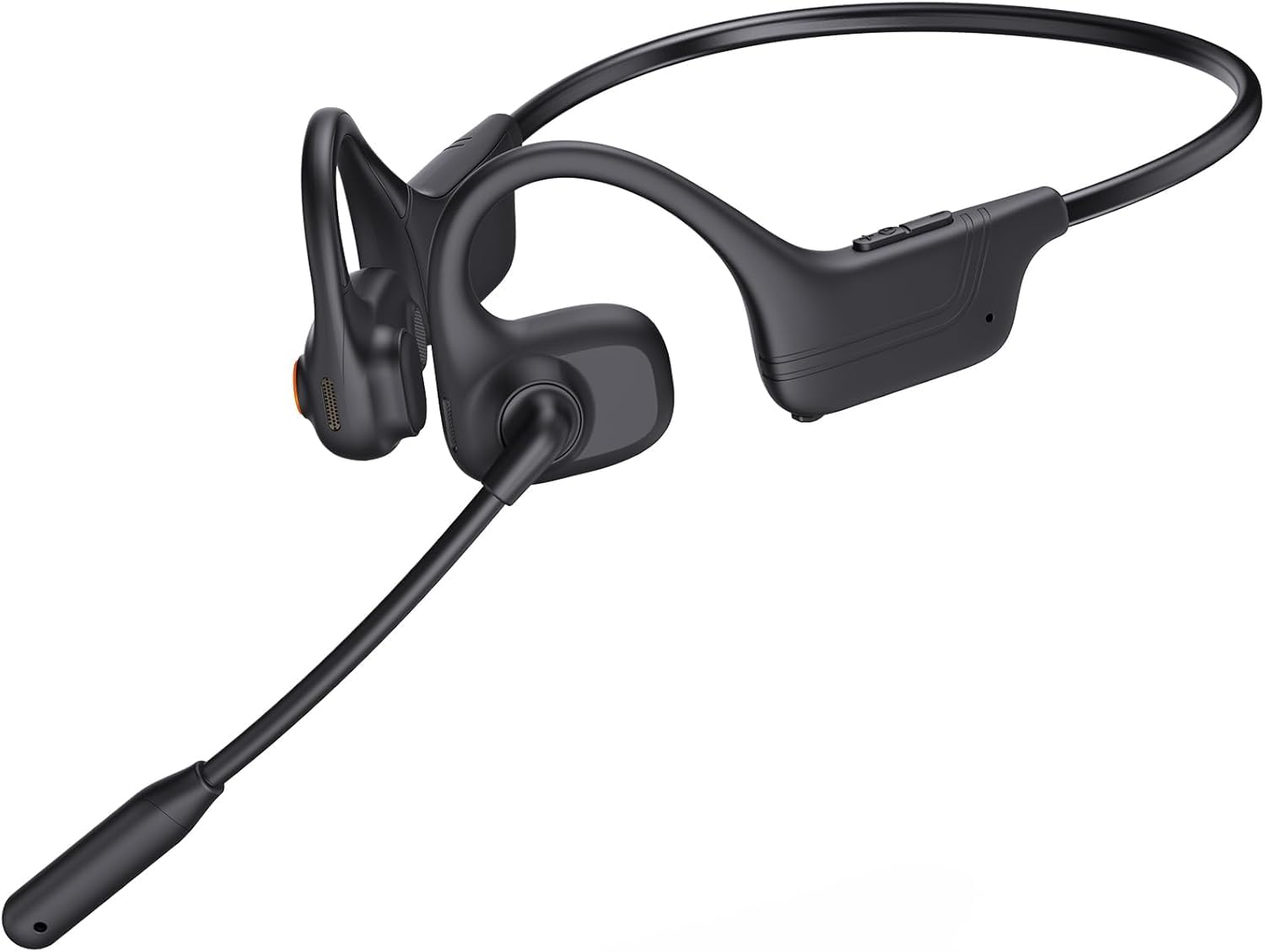 Open Ear Headphones with Mic, Bluetooth Headset with Microphone, AI Noise Cancelling Multipoint Connect Bluetooth 5.3 Headset, Sweatproof Wireless Headset for Work, Driving, Running, Workouts
