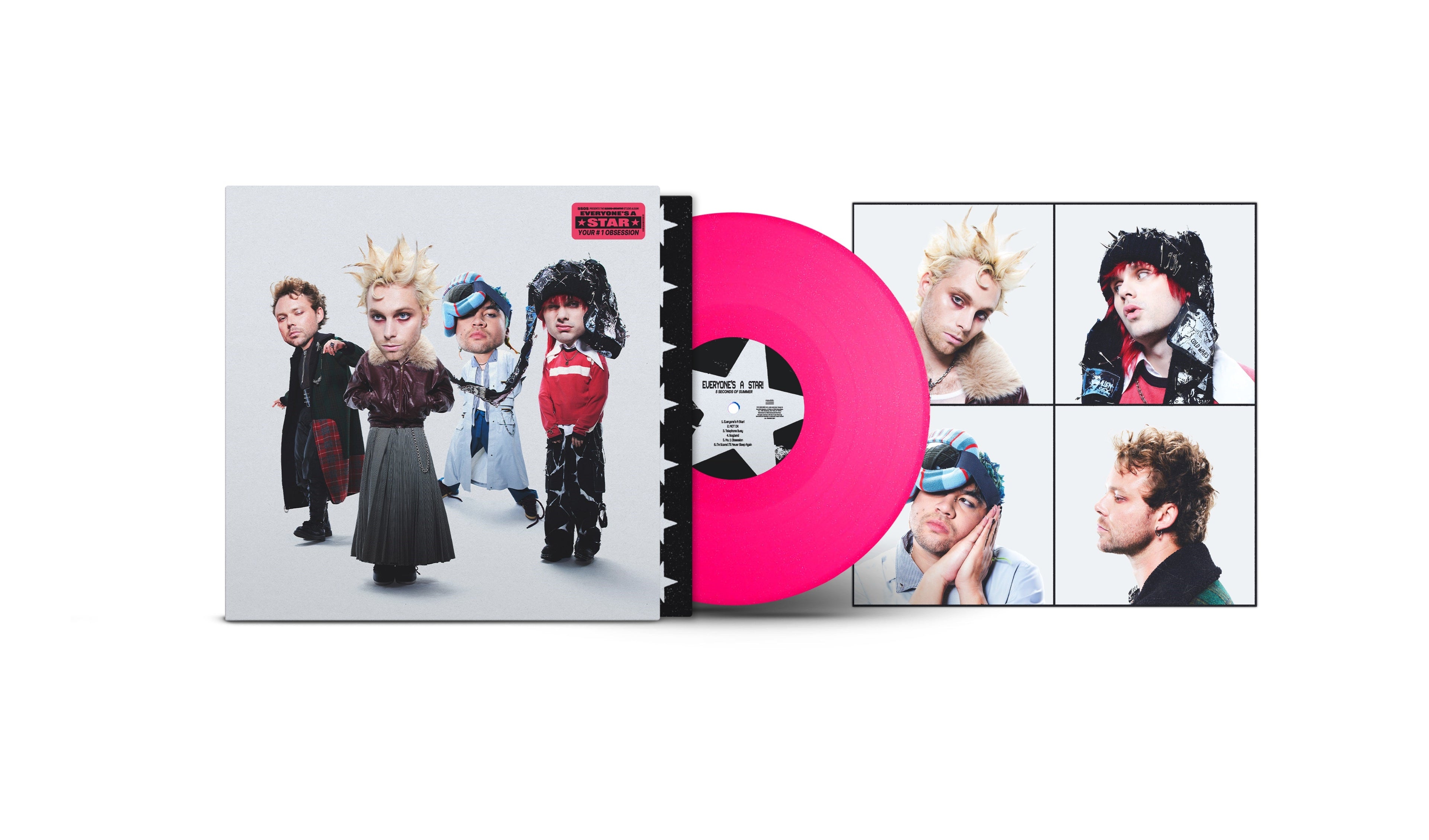 5 Seconds of Summer- Everyone's A Star! [Neon Pink Glitter LP] ( Vinyl )