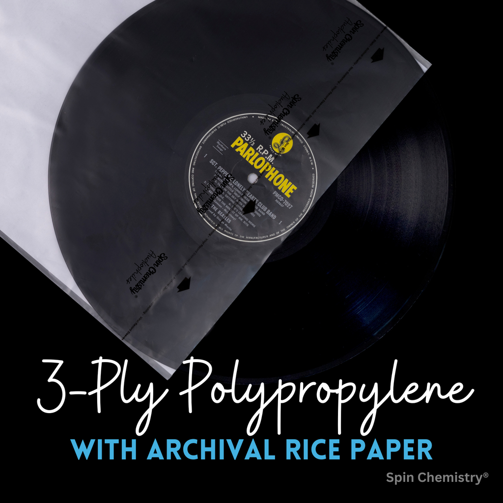 50 Pack Archival Grade 12" Record Inner Sleeves (White)