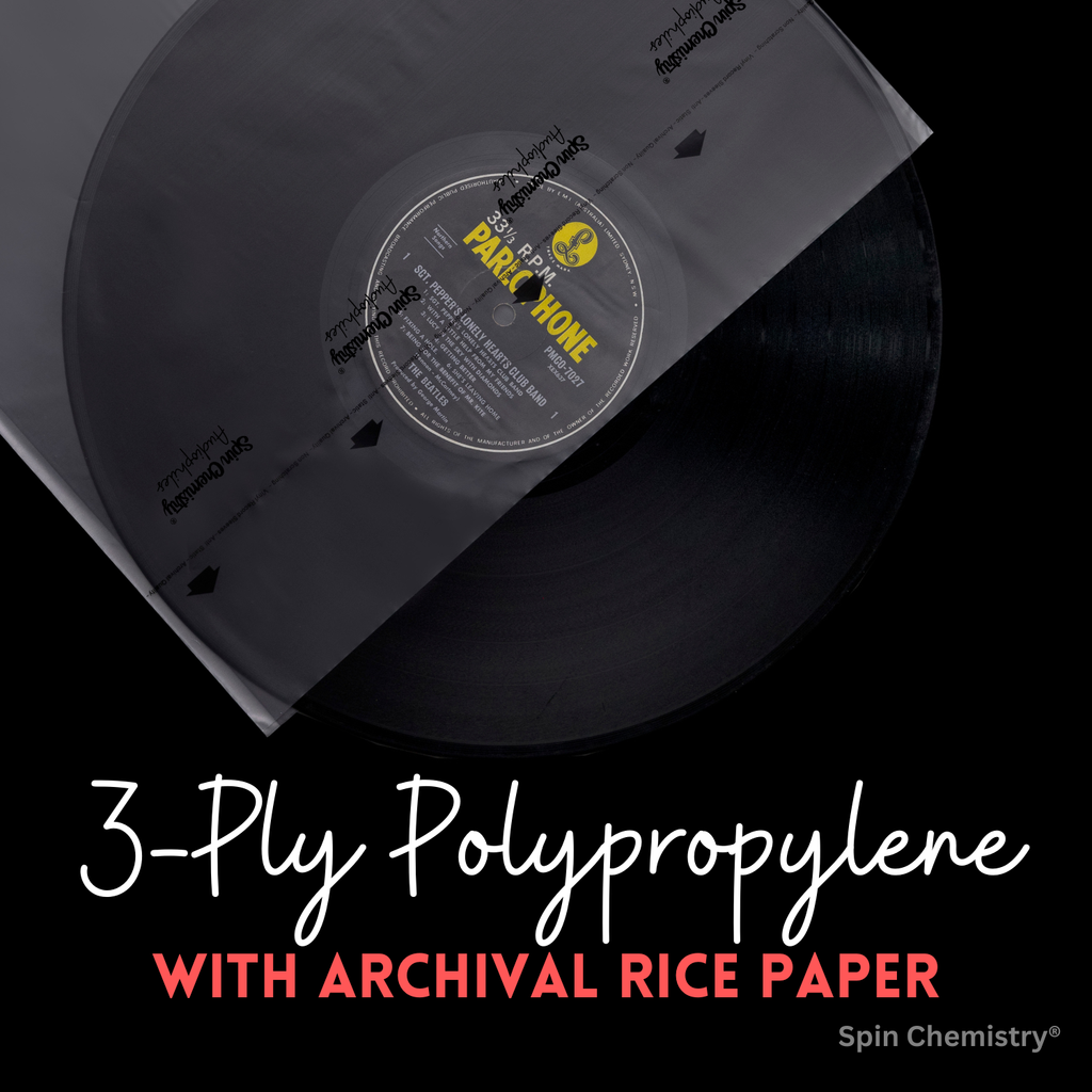 50 Pack Archival Grade 12" Record Inner Sleeves (Black)