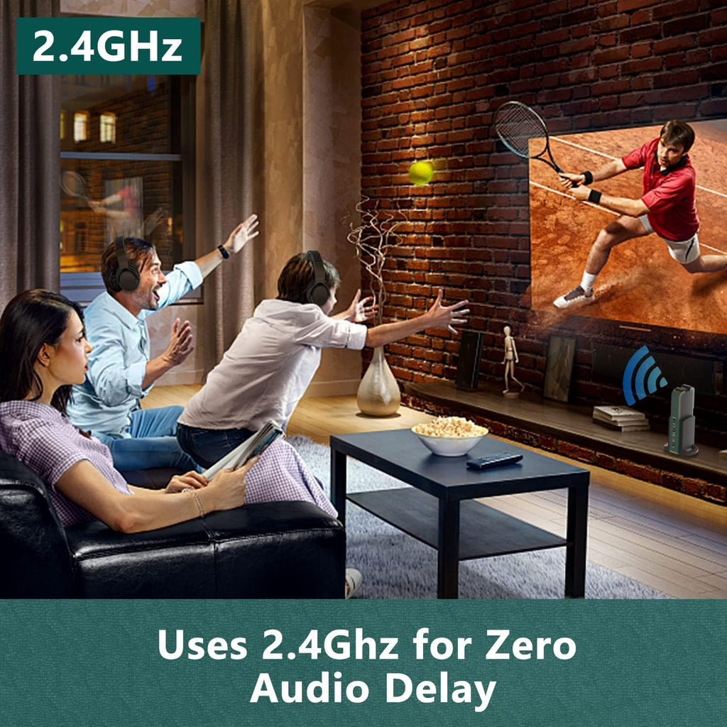 Wireless Headphones for TV Watching with 2.4G Digital RF Transmitter