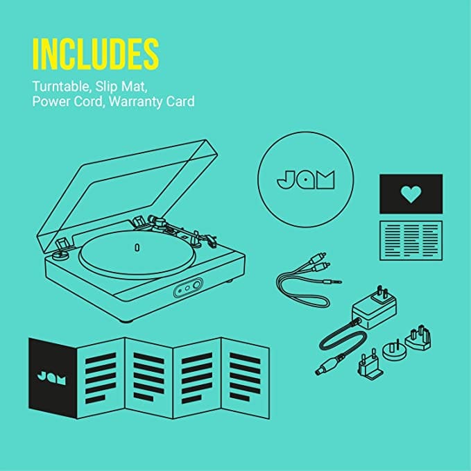 JAM The Sound Stream + Turntable - Bamboo [Tech & Turntables]