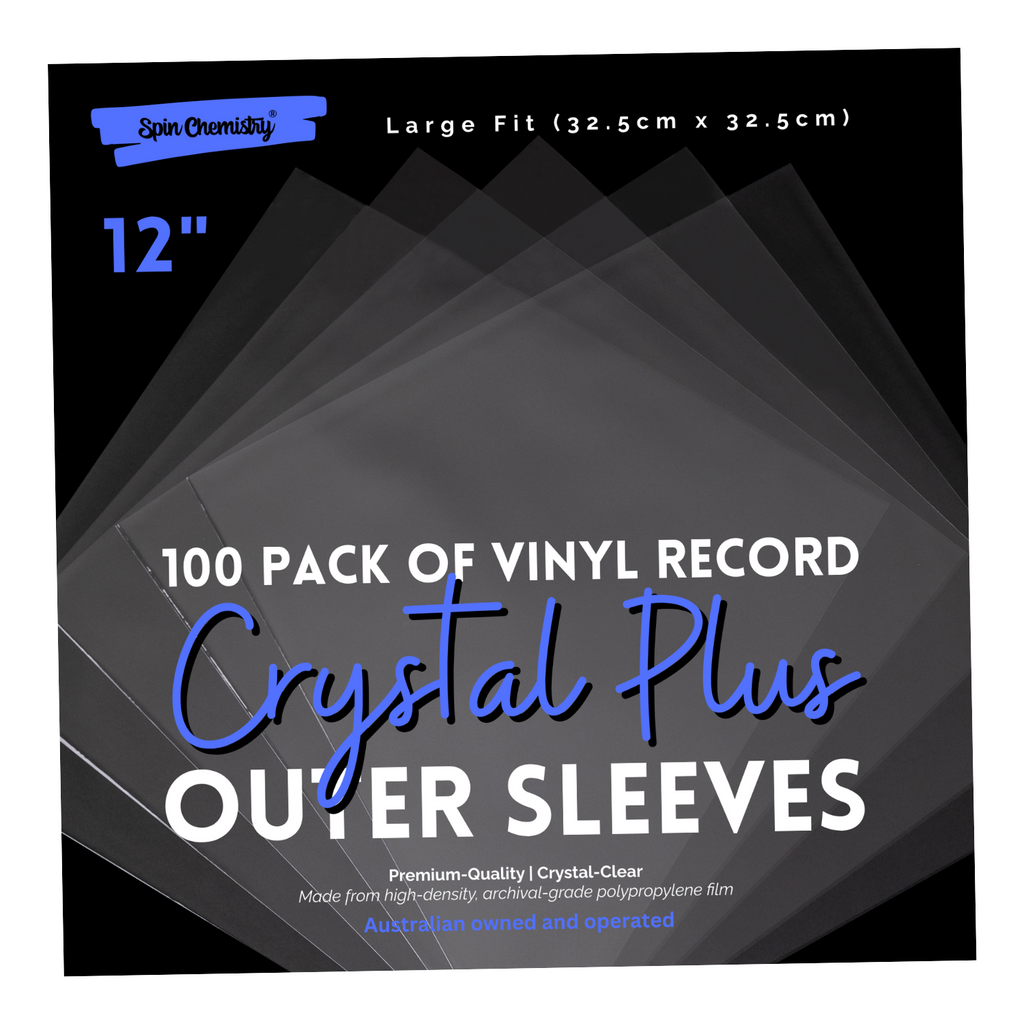 [BUNDLE] 100 Pack 12" Crystal Plus Outer Sleeves + Complete Record Cleaning Kit