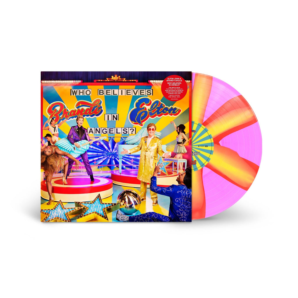 Elton John & Brandi Carlile- Who Believes in Angels? [Pink Spiral LP] (Indie Exclusive Vinyl) ( Vinyl )