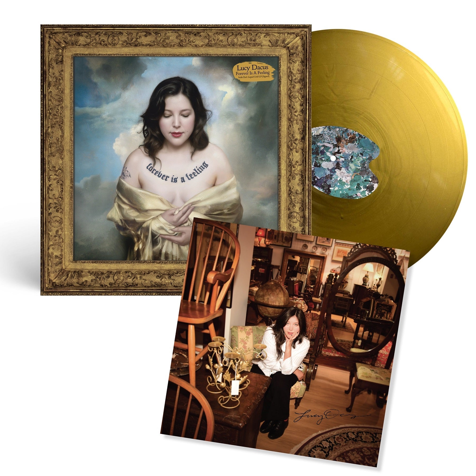 Lucy Dacus- Forever Is A Feeling [Liquid Gold LP] [Signed Insert] (Indie Exclusive Vinyl) (DAMAGED) ( Vinyl )