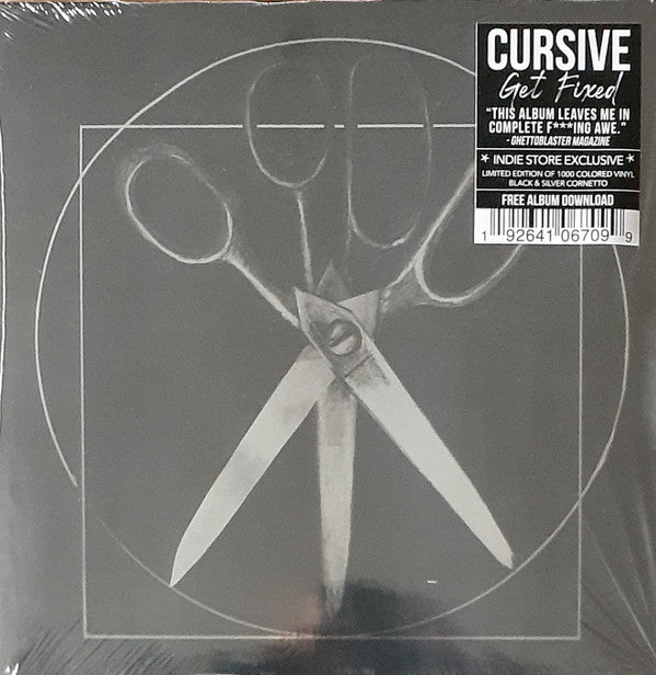 Cursive- Get Fixed [Indie Exclusive Limited Edition Black/Silver Cornetto LP] ( Vinyl )