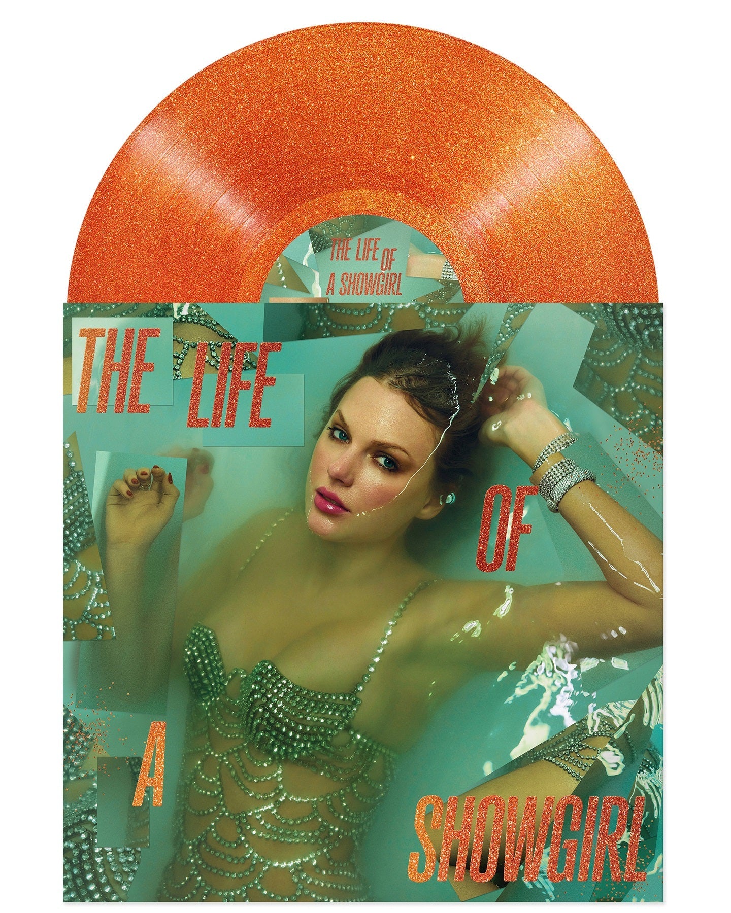 Taylor Swift- The Life of a Showgirl [Sweat and Vanilla Perfume Portofino Orange Glitter Vinyl] ( Vinyl )