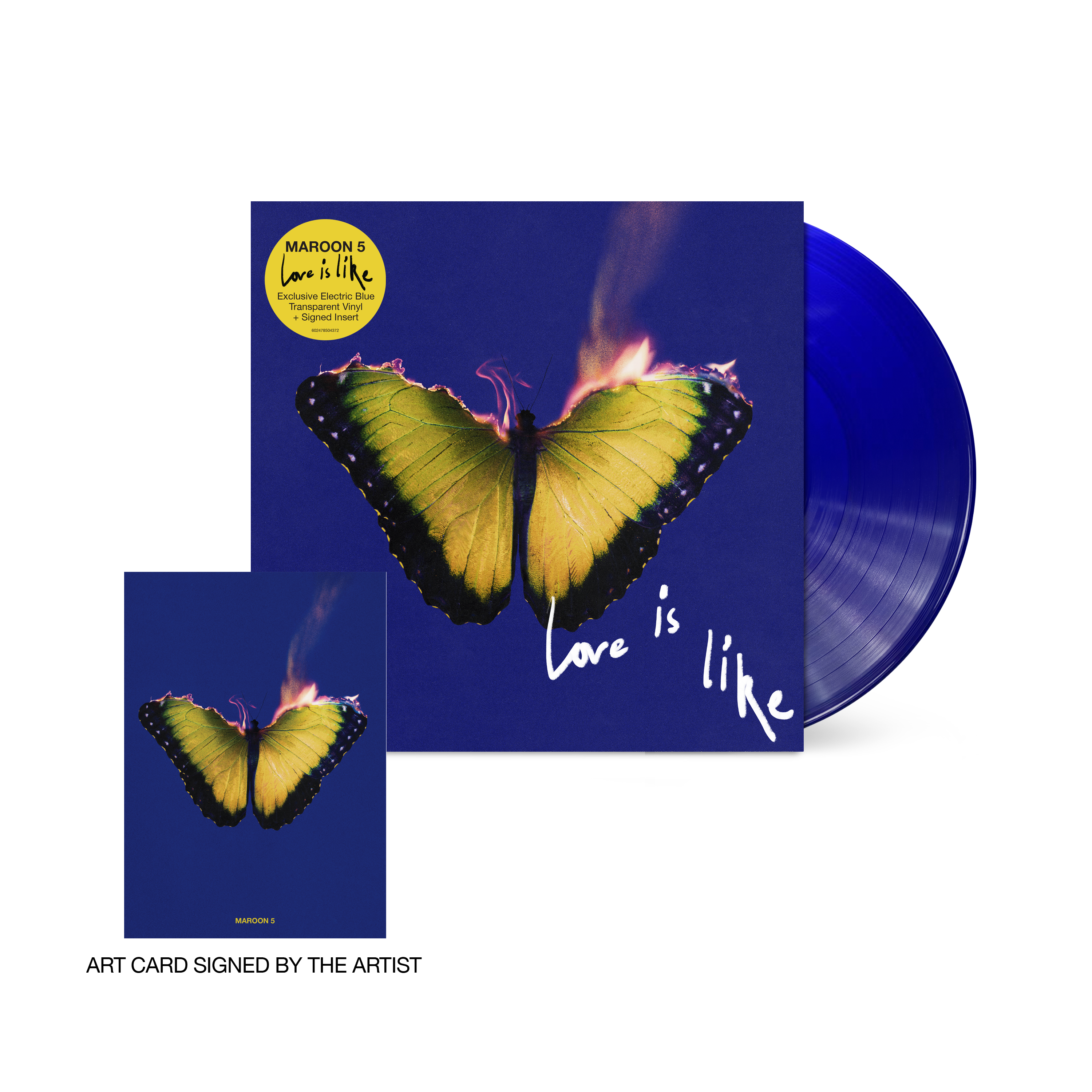 Maroon 5- Love Is Like (Indie Exclusive Vinyl) (Blue Vinyl, Signed Insert) (SEAM SPLIT) (DAMAGED) ( Vinyl )