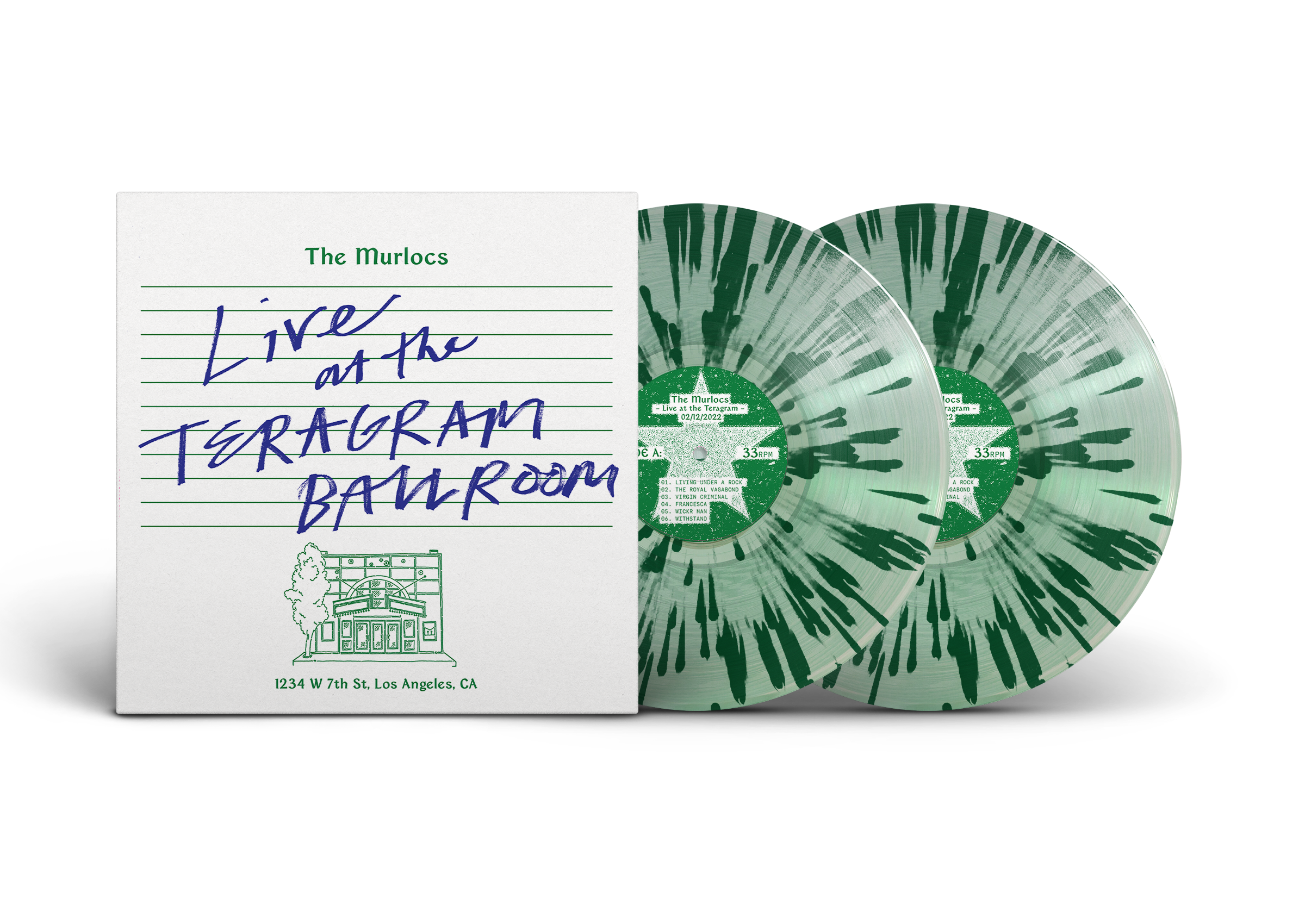 The Murlocs (King Gizzard)- Live At The Teragram Ballroom (Coke Bottle Clear w/ Evergreen Splatter) ( Vinyl )