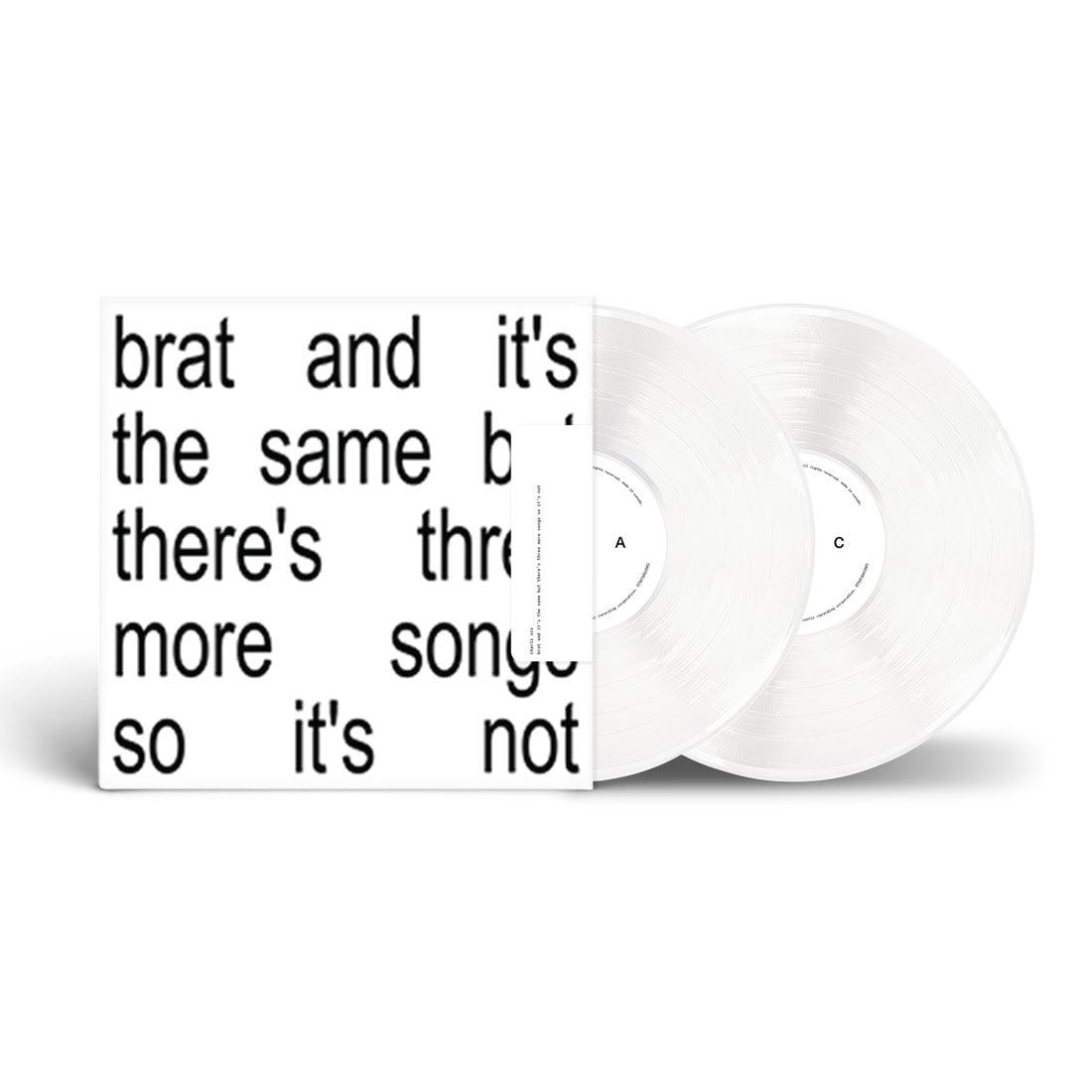 Charli XCX- Brat and it's the same but there's three more songs so it's not (White Vinyl) ( Vinyl )